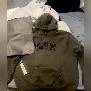 Dark brown essential hoodie